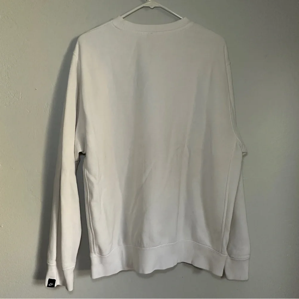 White Sweatshirt with Bold Slogan